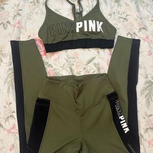 Victoria-s-secret Women's Khaki and Green Leggings